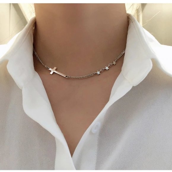 NEW 925 Sterling Silver Cross Chain Necklace - Picture 3 of 9